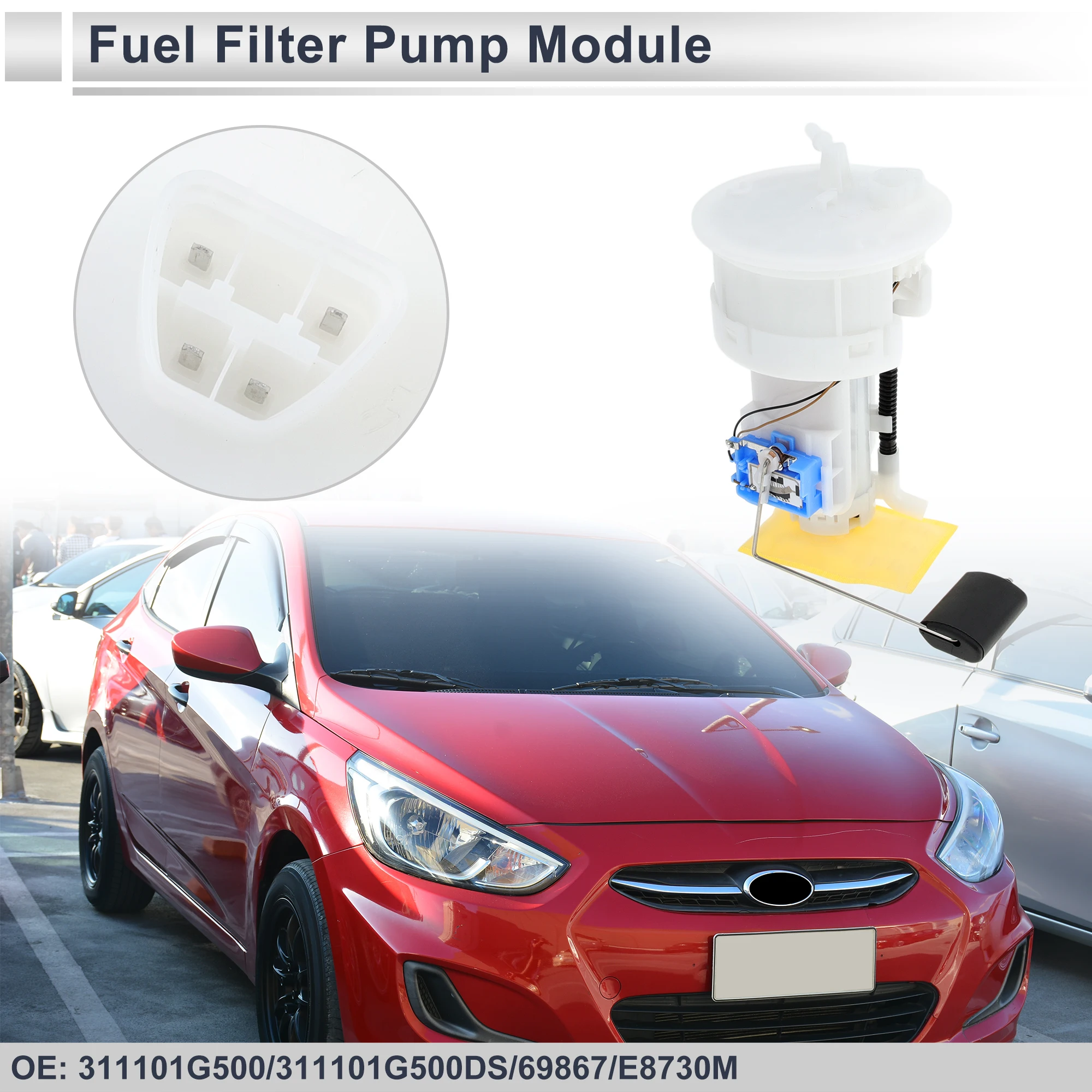 X Autohaux Gruppo pompa carburante per Hyundai Accent 2006-2011 L4 1.6L Modulo pompa filtro carburante benzina n. 311101 G500