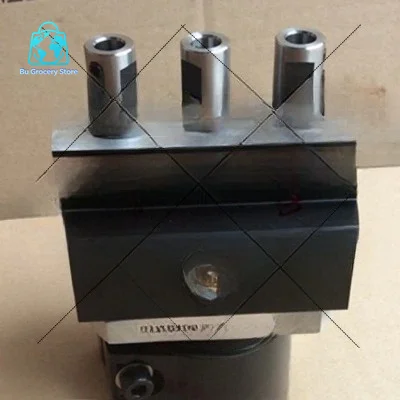 Woodworking machinery drill kit three holes straight line 32mm spacing straight plug-in shaft hole inner diameter 10mm