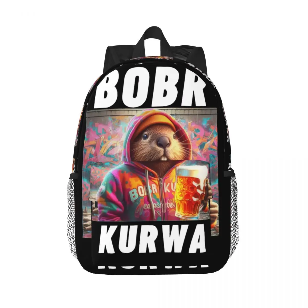 Bobr Kurwa trinken Bier Rucksack Middle High College School Schüler Bücher tasche