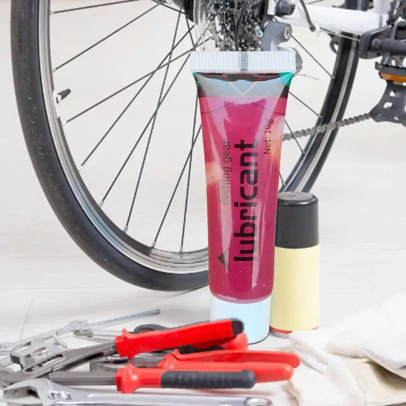 Cycle Grease Tube Professional Multipurpose Gear Grease User Friendly Red Grease Tube Portable Lube Oil For Household Hardware