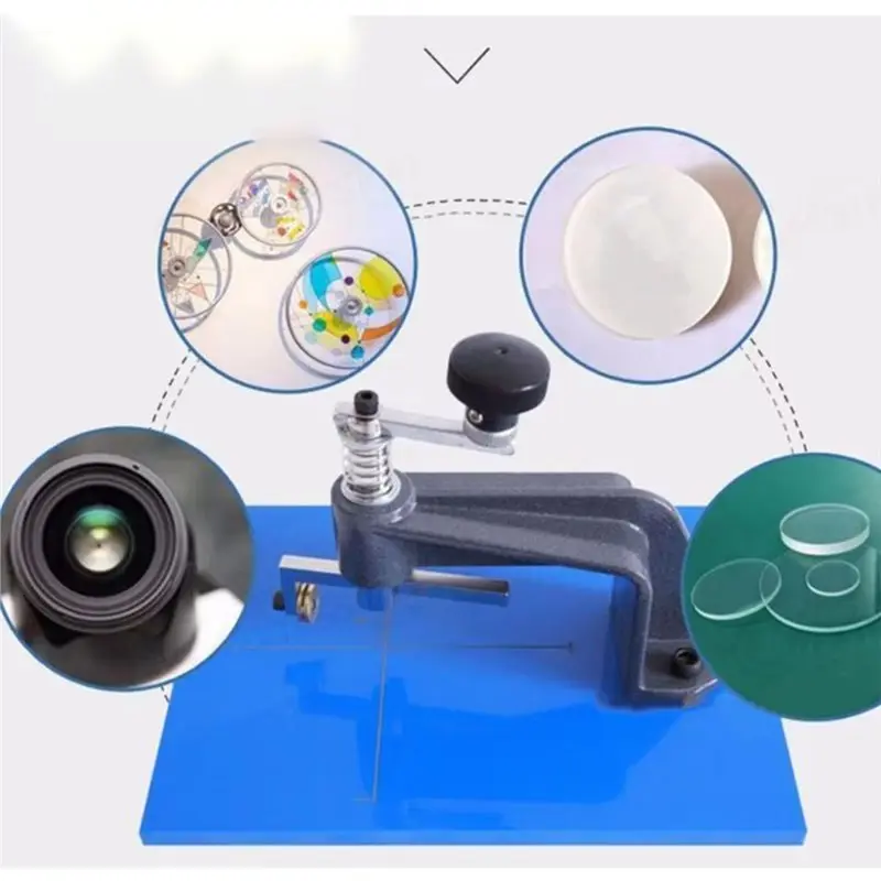 USER FRIENDLY-Lens Glass Manual Round Hole Cutter High Precision Cutting Machine Practical Diameter Glass Cutting Tool