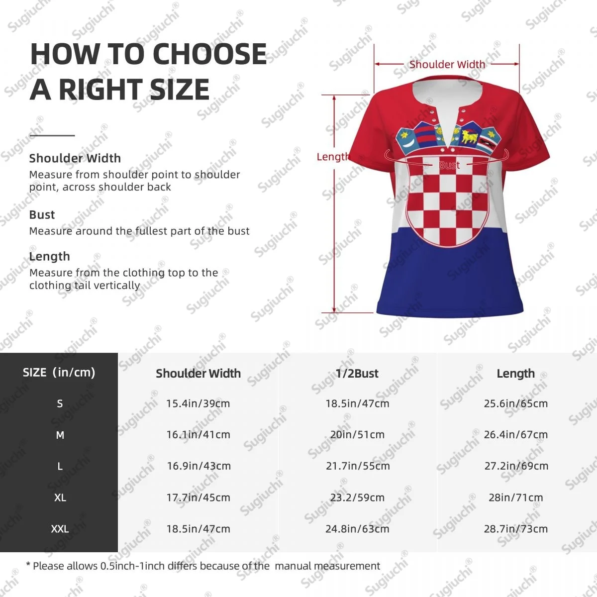 2025 Kroatien Flagge Sexy Tiefem V-ausschnitt Frauen 3D Kurzarm Fashion Tees Weibliche Kleidung Tops Mädchen Casual Bluse Tees