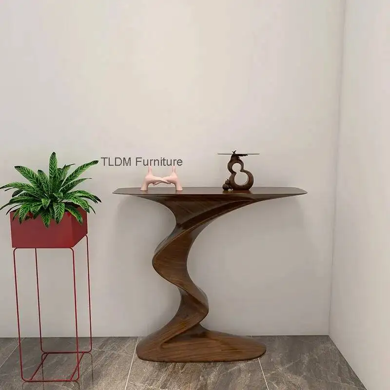 

Современный угловой стол для прихожей в скандинавском стиле, уникальный роскошный винтажный стол для гостиной, мебель для зала