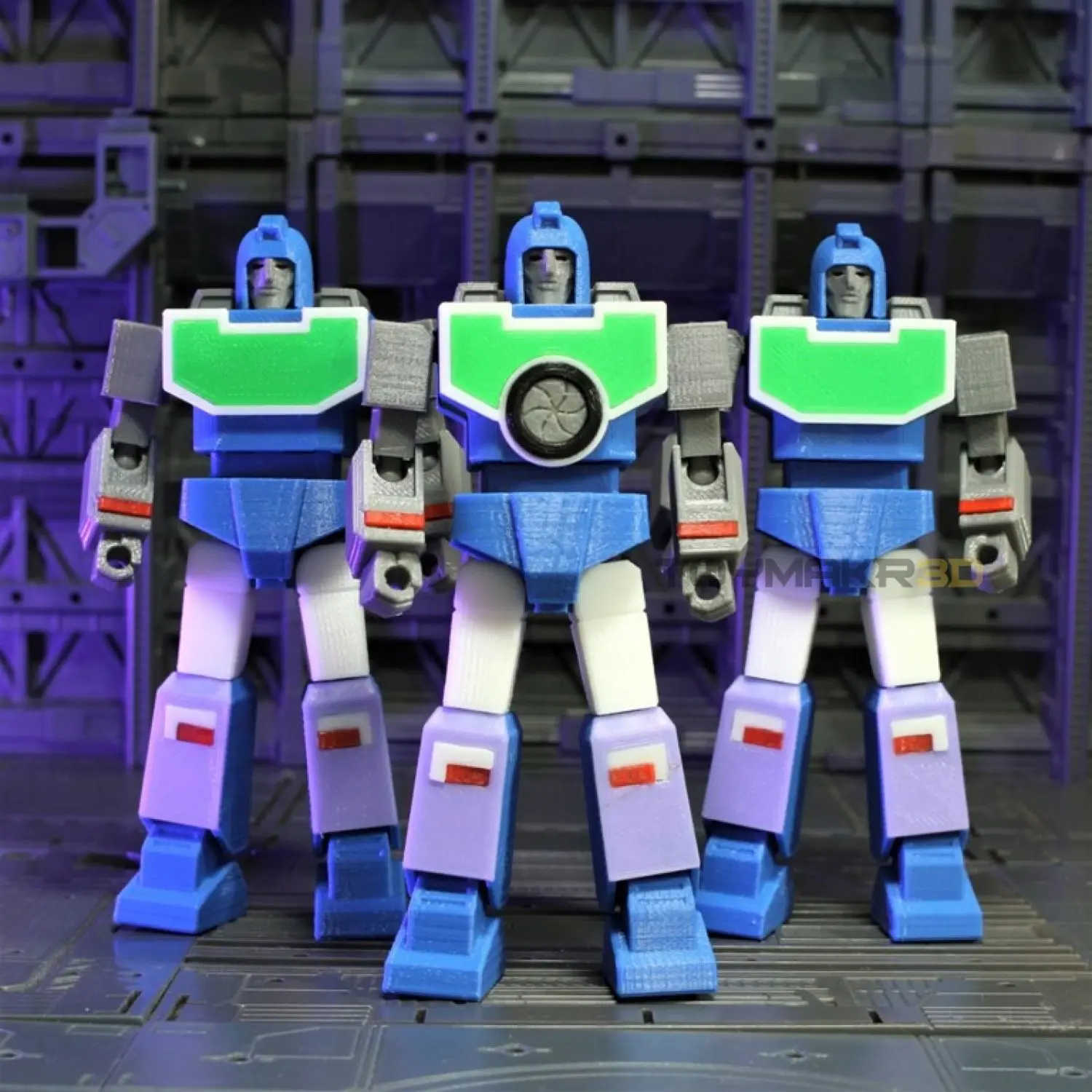 Transformacja Drukowany w 3D Reflektor: Wizjer, Spektro, Lornetka Zmontowany Model Figurki Produkt Gotowy
