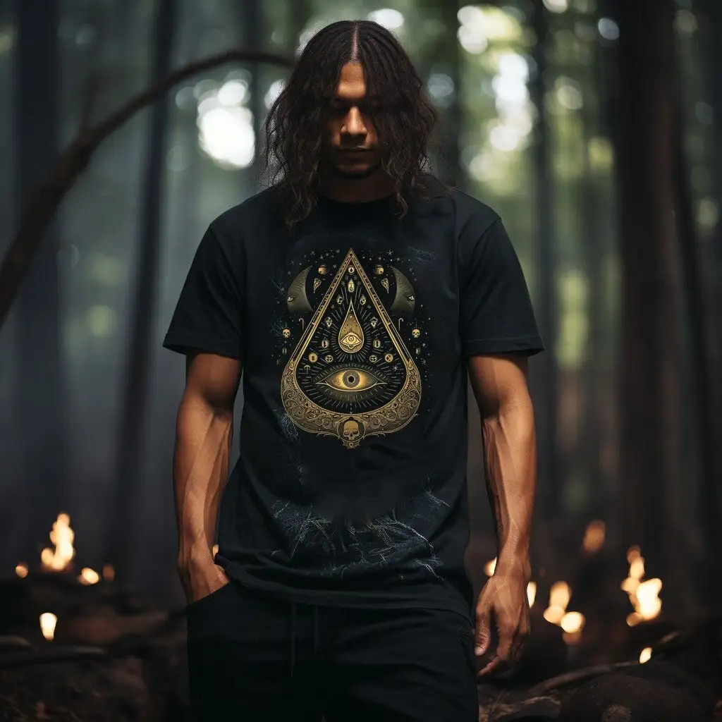 

Футболка Ouija Planchette Triblend Bella Canvas 3413, футболки для готов и ведьм