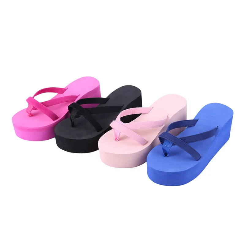 Slippers Women Summer Slides Shoes Without Heel Ladies Flip Flops Platform On A Wedge Sliders Flat Flip-flops 2019 Wedges