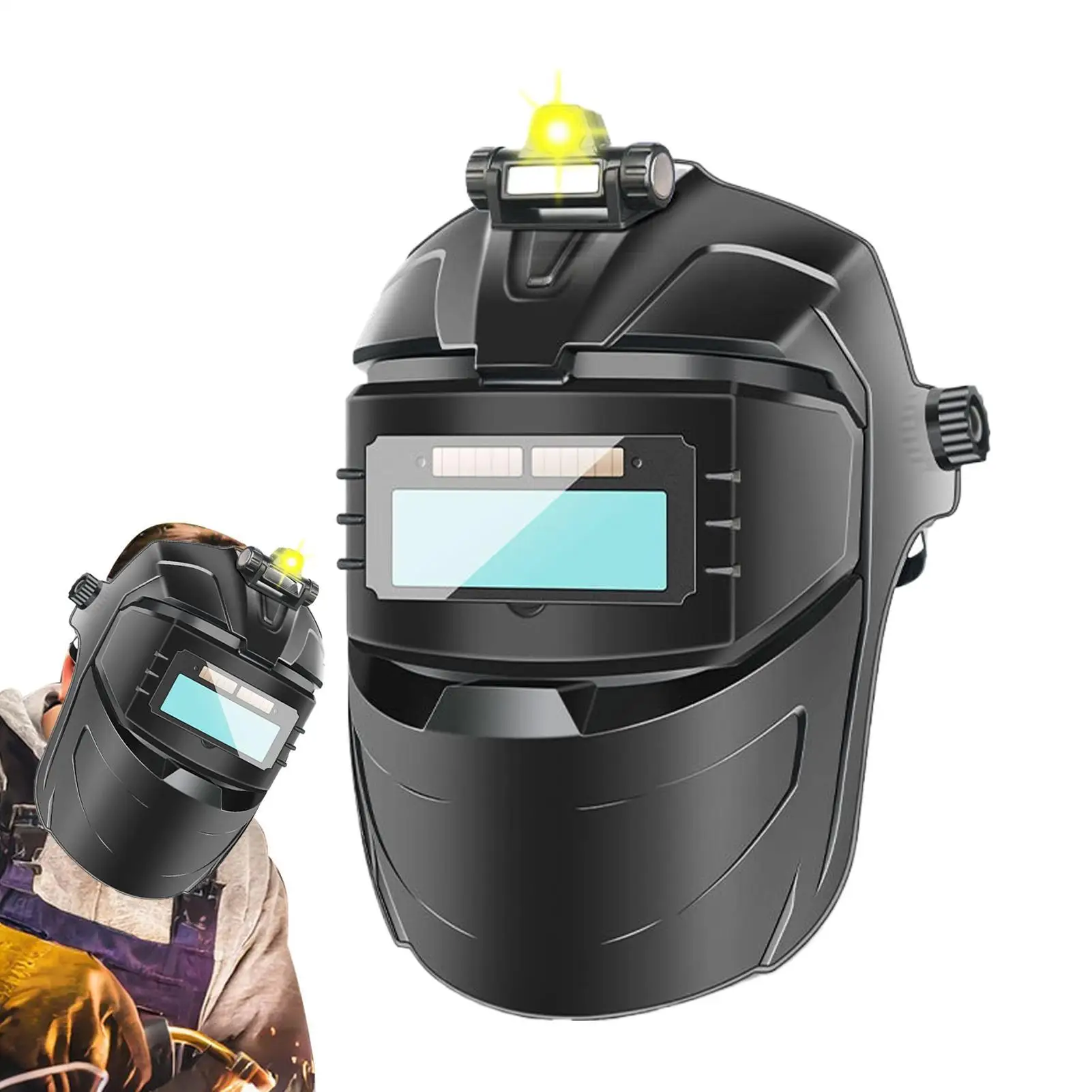 

Welding Hood Anti-Glare Welding Helmet Wide Shade Anti-Fog Face Protector Adjustable Headgear For Construction Auto Repair