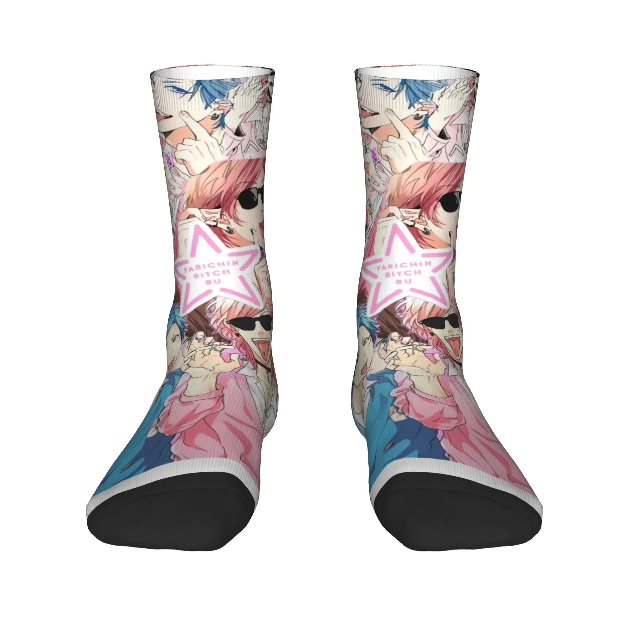 Yarichin B Club Yuri Socks  Anti-Slip Stockings Men Comfortable Running Sports Socks Autumn Novelty Graphic Socks