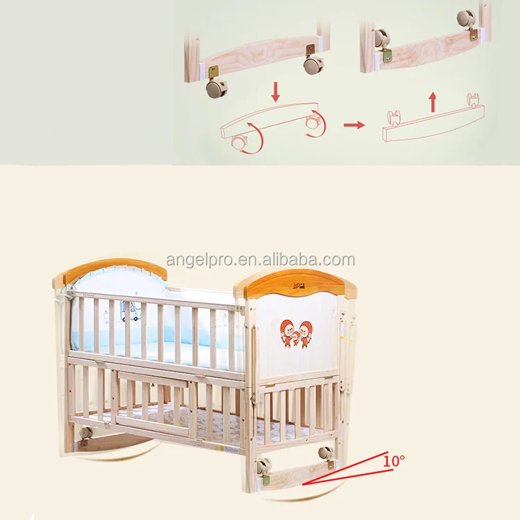 Chinese Fabriek Prijs Multifunctionele 7 In 1 Houten Baby Wiegjes Voor Baby Slaapkamer Meubels