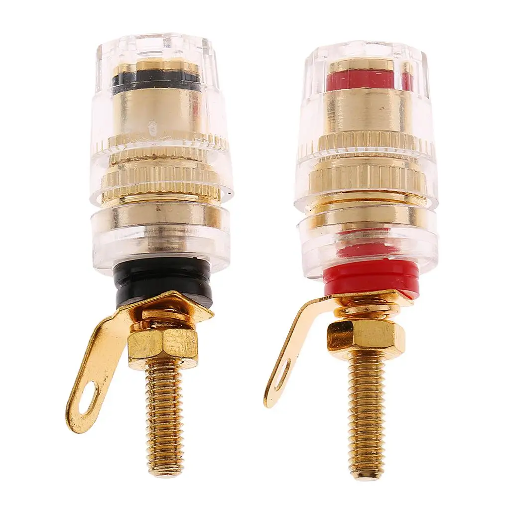 Compact Amplifier Speaker Terminal Gold Plated Banana Plug Cable Binding Post for Hifi Equipment