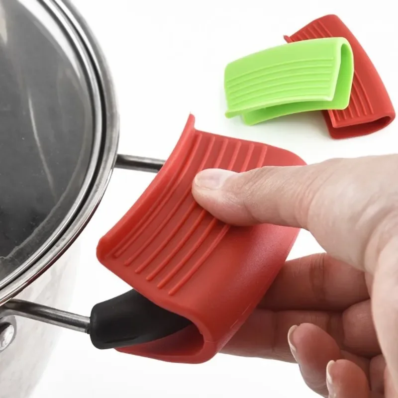Silicone Heat Insulation Oven Mitt Glove Casserole Ear Pan Pot Holder  Oven Grip Anti-hot Pot Clip Kitchen Accessories
