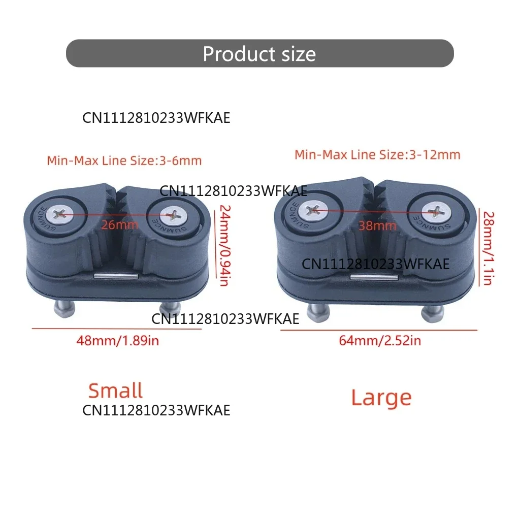 1pc Nylon Boat Fast Entry Cams Cleat With Leading Rings Bearing Rope Clamp Pilates Equipment Boat Cleats Kayak Marine