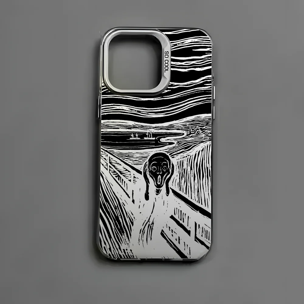 Cry Of The Night Ghost Phone Case For IPhone 16 15 14 13 12 11 Pro Max Black Matte Multicolor Laser Metallic Aurora Funda