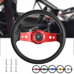 13'' Universal Deep Dish Racing Steering Wheel Car Leather Steering Wheel