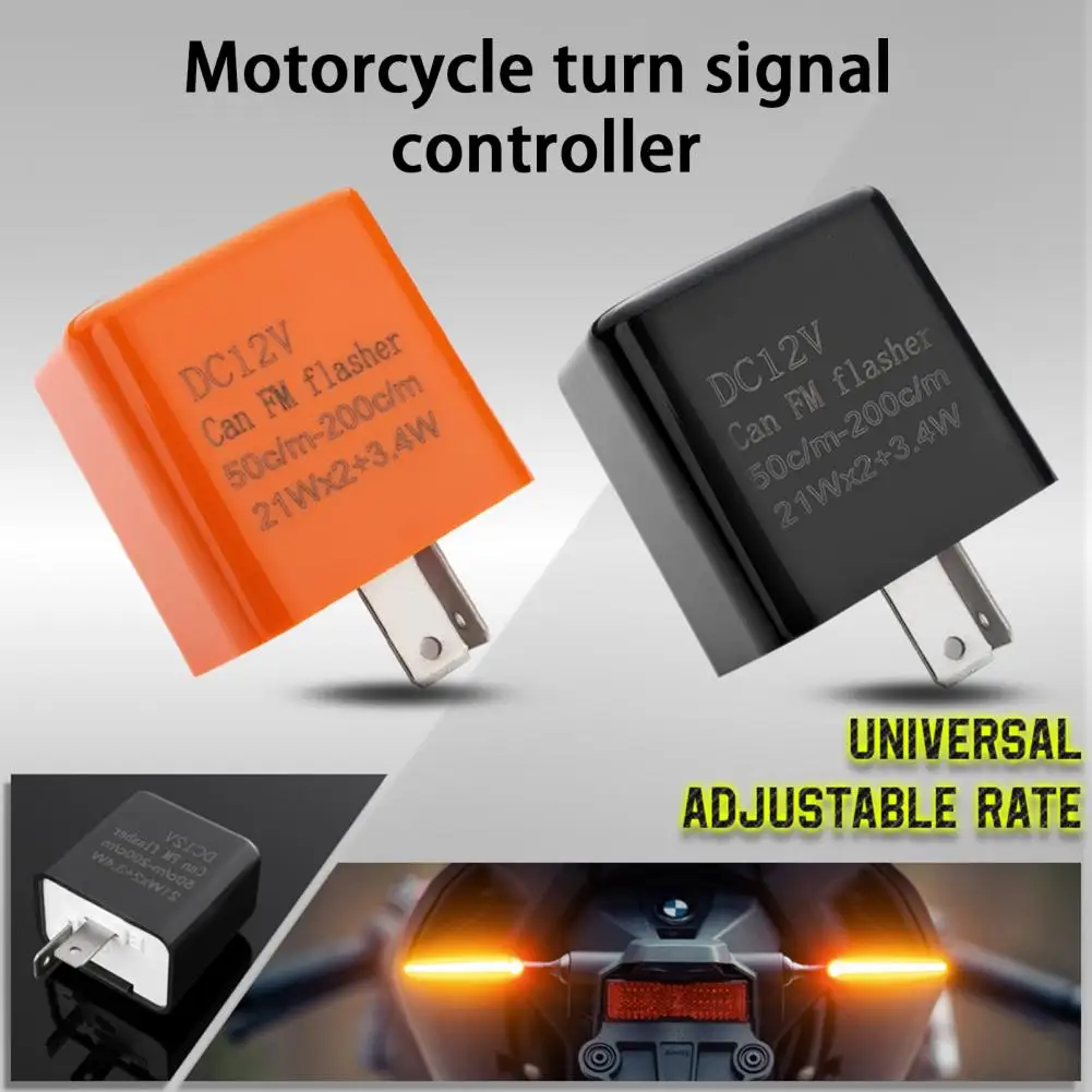 Universal motocicleta LED pisca-pisca, 2 Pin Flash Relé, indicador 12V