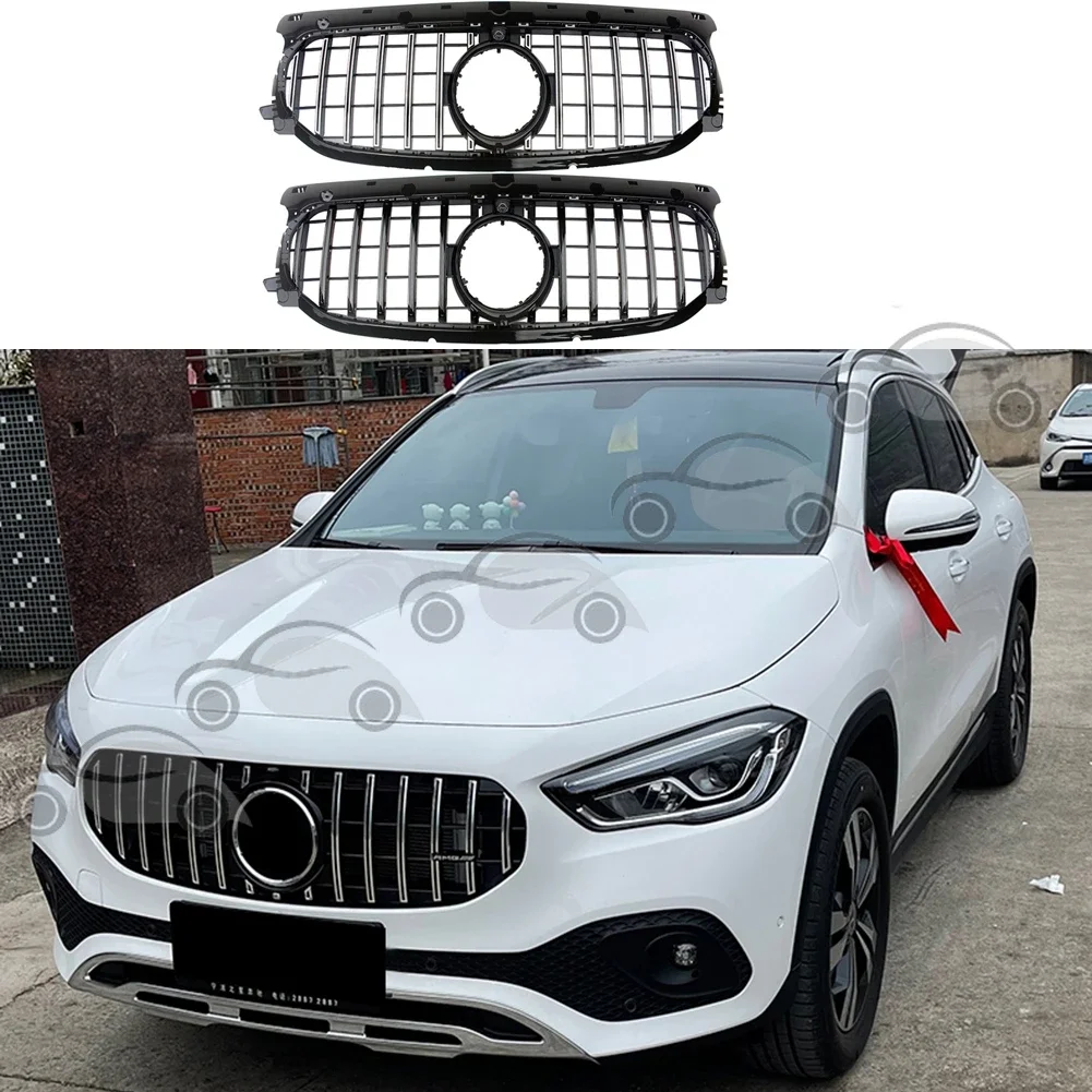

Front Bumper Racing Grill Billet Grille Cover For Mercedes-Benz H247 GLA200 GLA200d 2020 2021 2022 2023+General GT