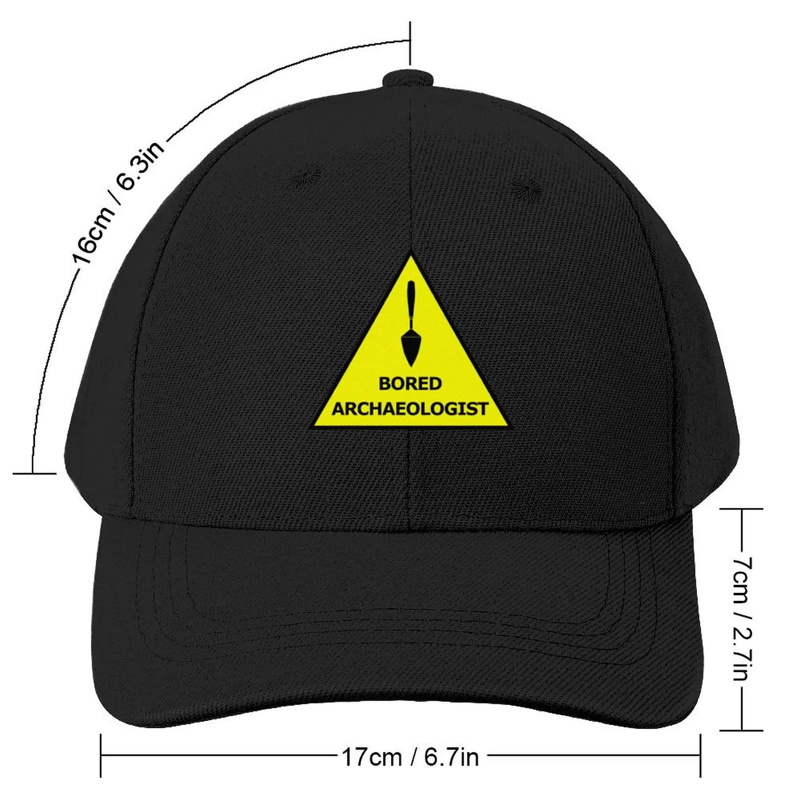 Bored Archaeologist Warning Baseball Cap derby hat Fishing cap Mens Tennis Women's