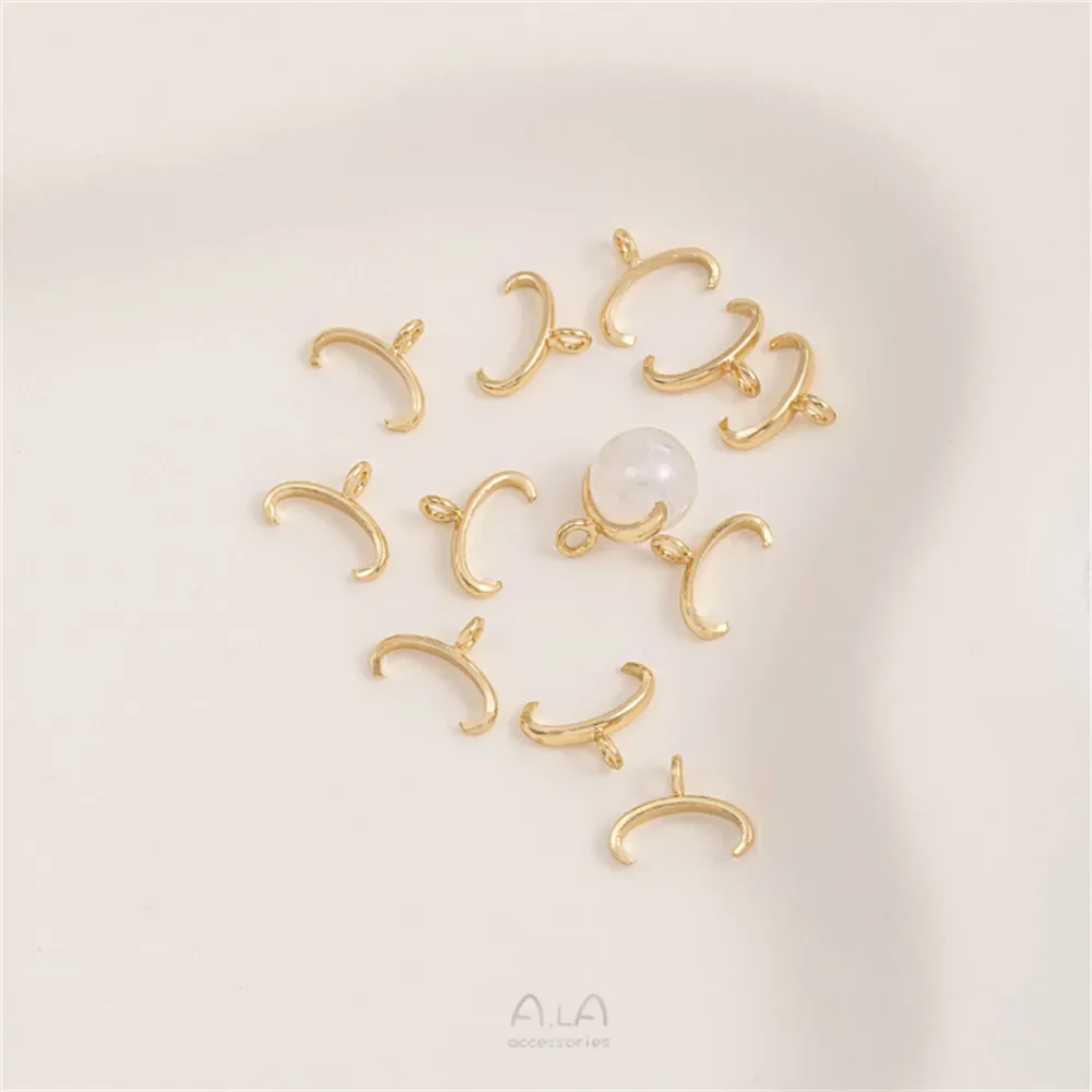 1 шт. 10x7,5 мм 14-каратное золото с покрытием, рог, бант, коготь, бусина, пряжка, семян дыни, ручная работа, сделай сам, подвесные ювелирные аксессуары, материал