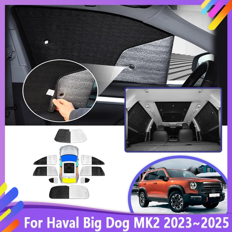 

For Haval Dargo X H-Dog Big Dog MK2 2023 2024 2025 Haval H7 Car Full Sunshade Visor Protection Windshield Cover Auto Accessories