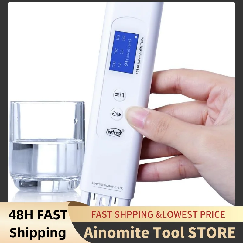 

Water Tester, TDS Tester 6 in 1 Professional Digital Water Quality, COD/TOC/TDS/UV275/EC/Temp for Drinking, Tap, Well, Swimming