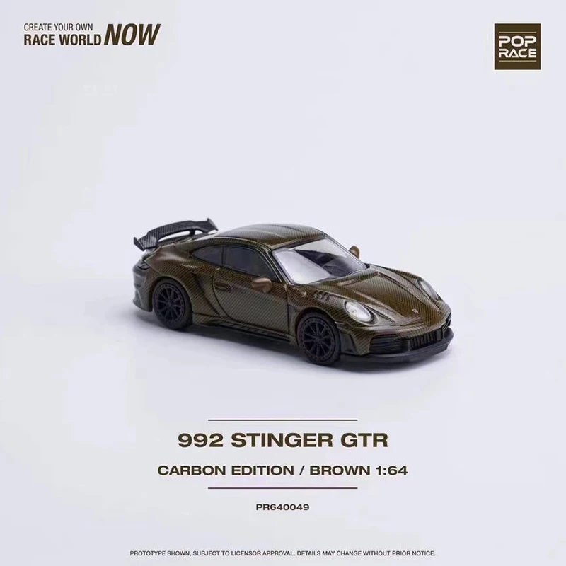 

POPRACE 1:64 Model Car 992 Singer GTR Alloy Die-Cast Vehicle -Carbon Brown