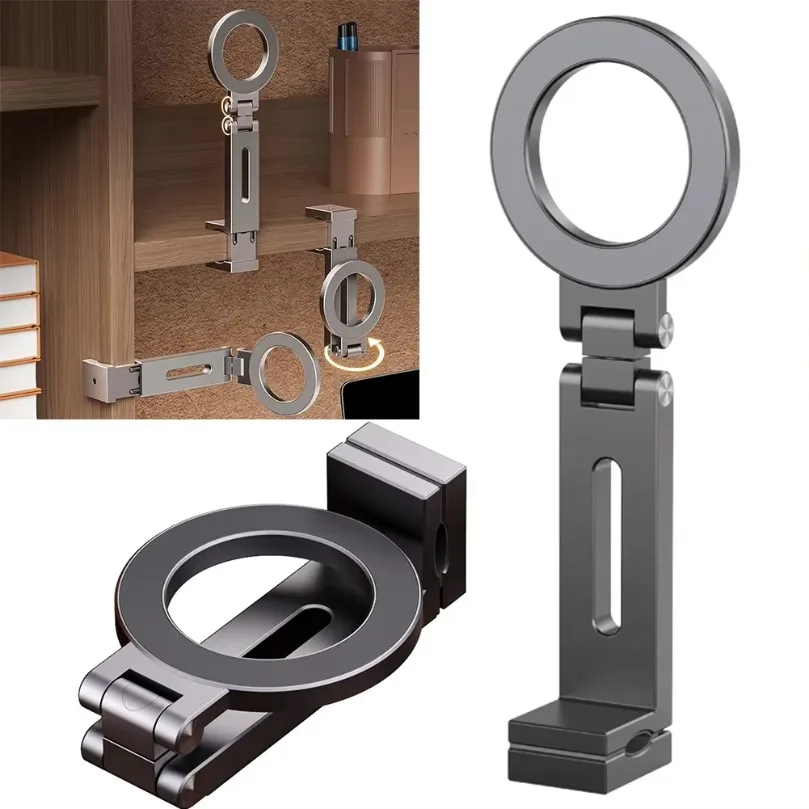Foldable 360° Rotatable Magnetic Phone Holder Adjustable Travel Cellphone Stand For iPhone 17 Pro Max Android