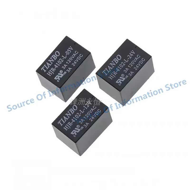 10PCS HJR-4102-L-05V 12V 24V 6Pin 3A TIANBO Relay 5VDC 12VDC 24VDC 100% New original