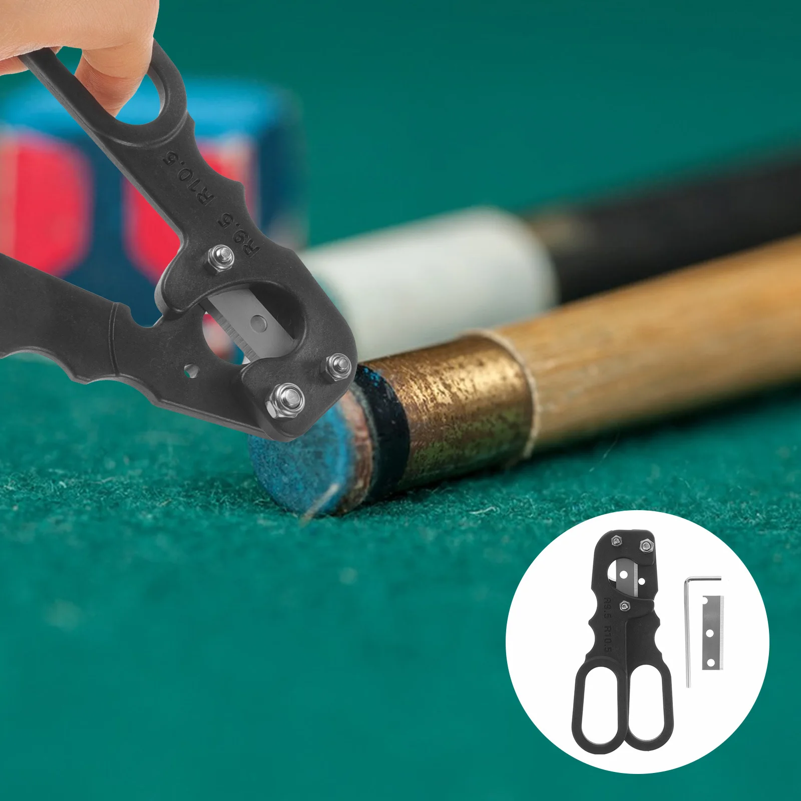 

1Set Billiard Accessory Cue Tip Cutter Precise Ergonomic Design Durable Safe for Long Lasting Performance
