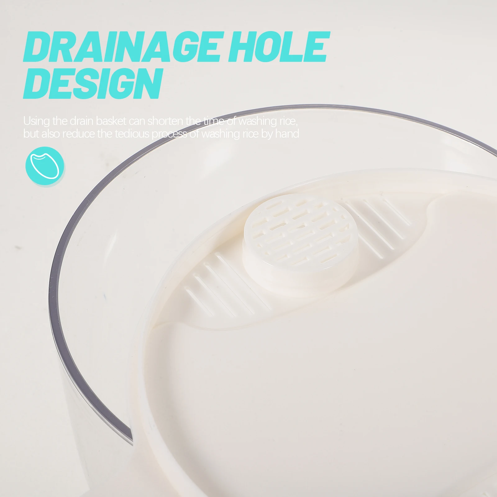 

Household Rice Strainer Plastic Draining Basket for Rice Fruits Vegetable Washing Basket Kitchen Container Kitchen Container