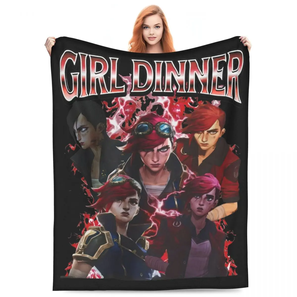 Vi Jayce Caitlyn Viktor Jesus Sevika غامض بطانية الصوف الخريف/الشتاء فيلم لعبة رمي بطانية للأريكة أفخم رقيقة لحاف #6