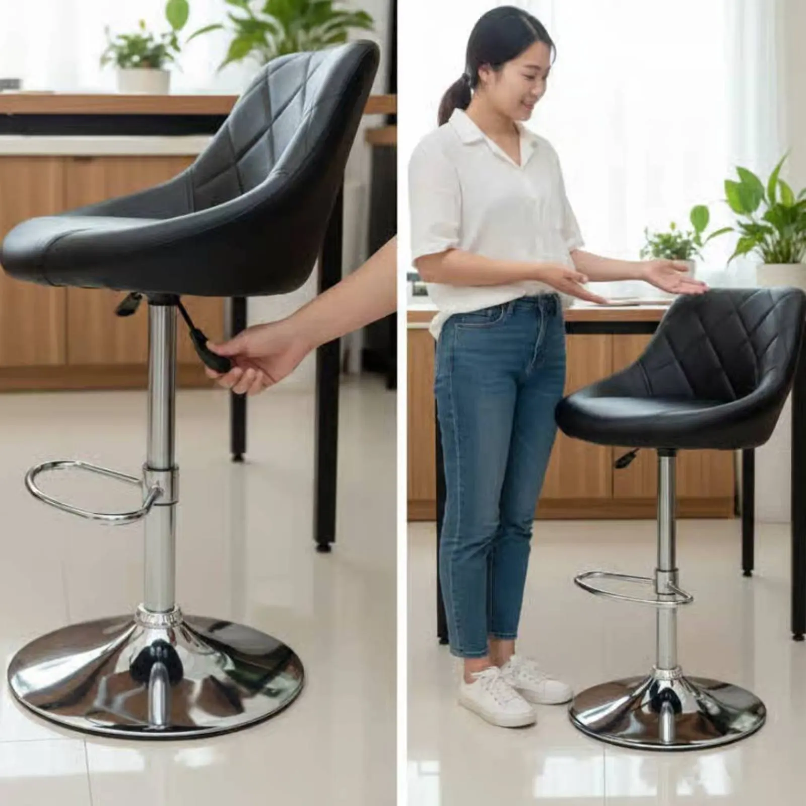 バースツール交換用シート-厚みのあるパッド入りバースツールシート交換用家具部品-ユニバーサルフィット-スタイリッシュなデザイン