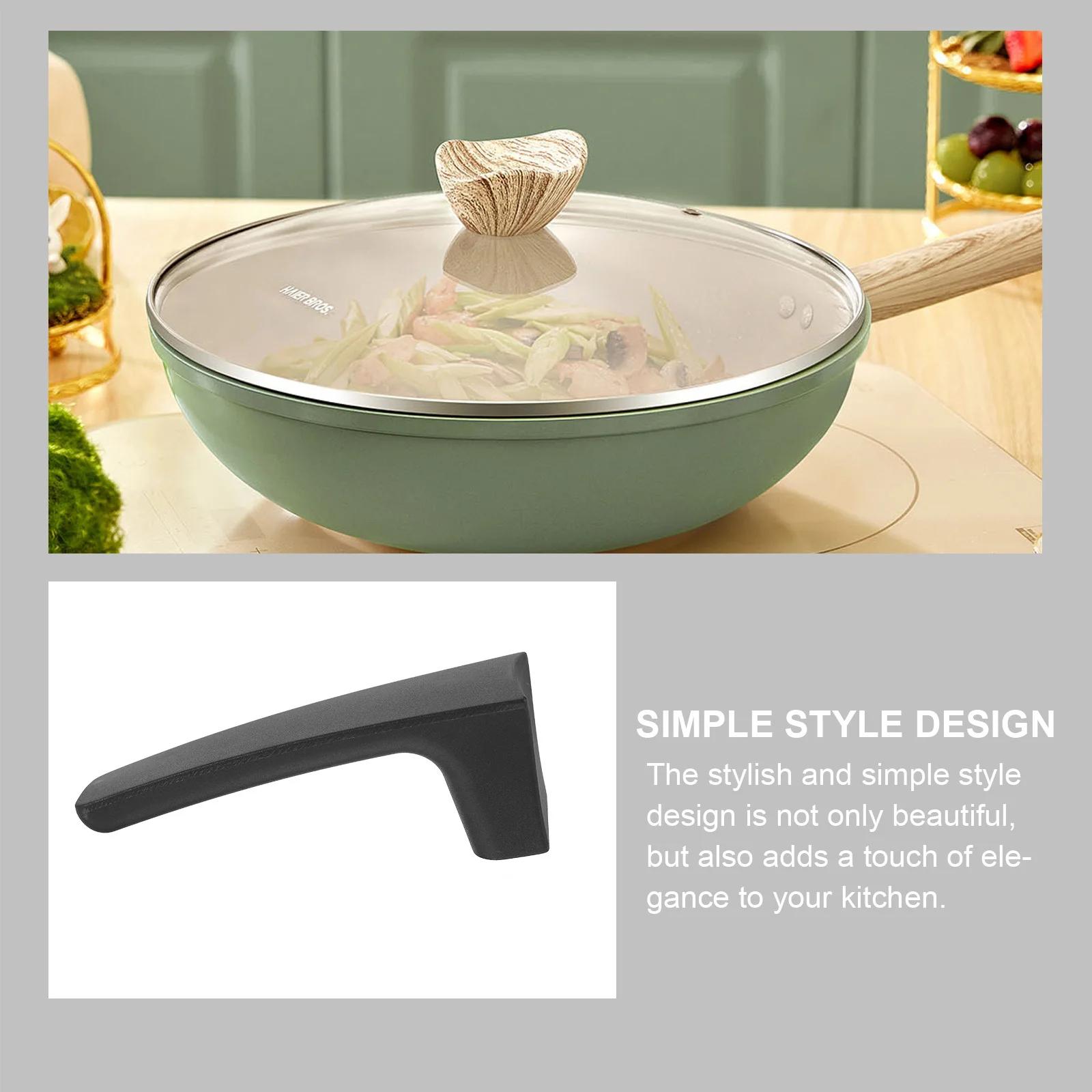 

Universal Bakelite Pan Lid Handle Detachable Ergonomic Grip for Various Cookware Types Practical Smooth Stylish Design