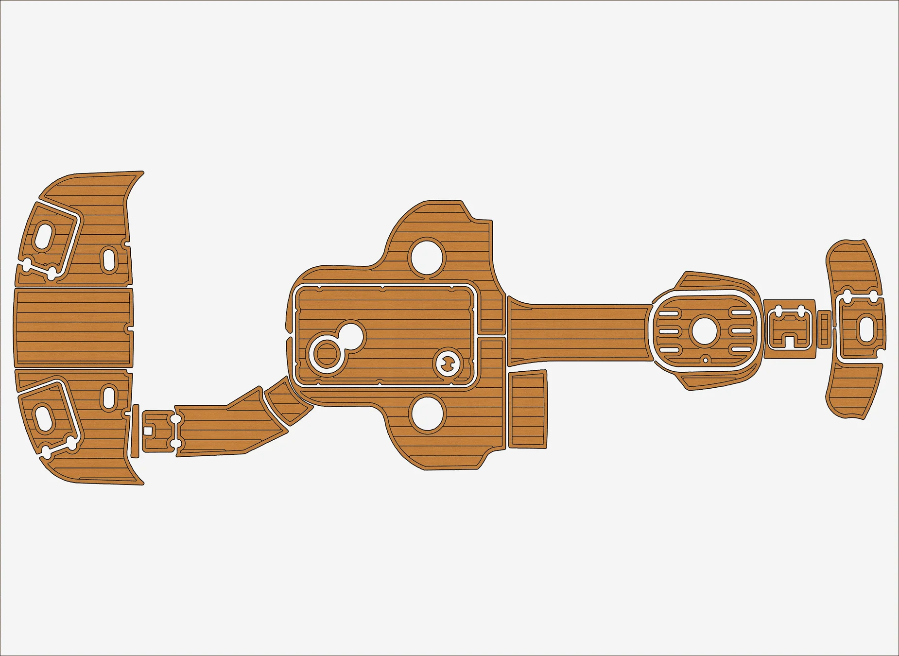 

2002-2005 Four winns 214 Funship 1/4" 6mm EVA foam Non-Slip PVC Teak Decking marine Mat seadek gatorstep carpet Marine Floor