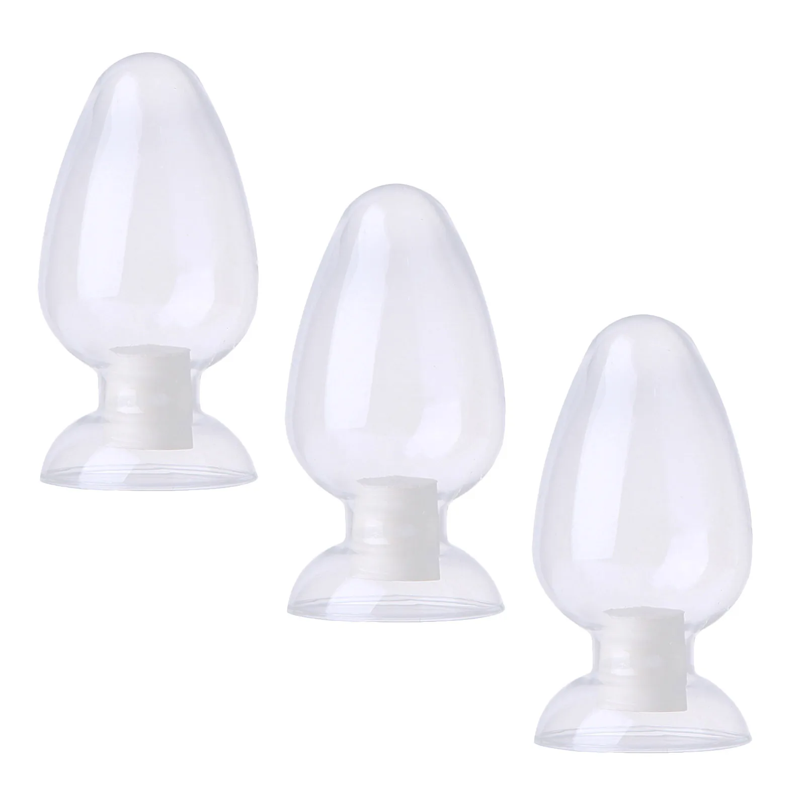 

3Pcs Conical Laboratory Bottle Glass Sample Bottle with Plug Elegant Chicken Heart Design for Study Exhibition Use Easy Handle