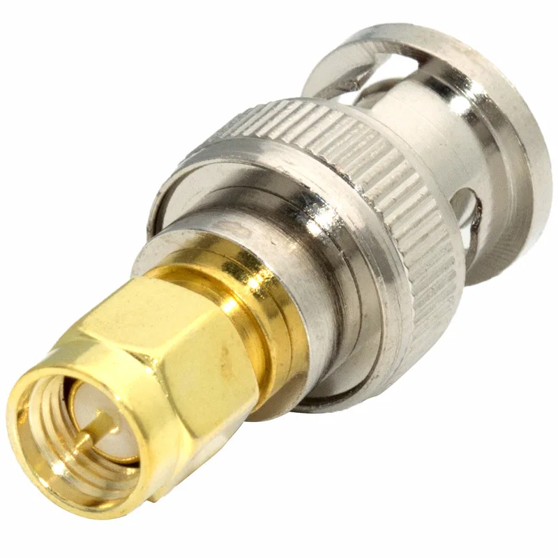 1pc sma männlich zu bnc männlich rf adapter SMA-J/BNC-J walkie-talkie antenne anschluss messing gerade – Detail 4