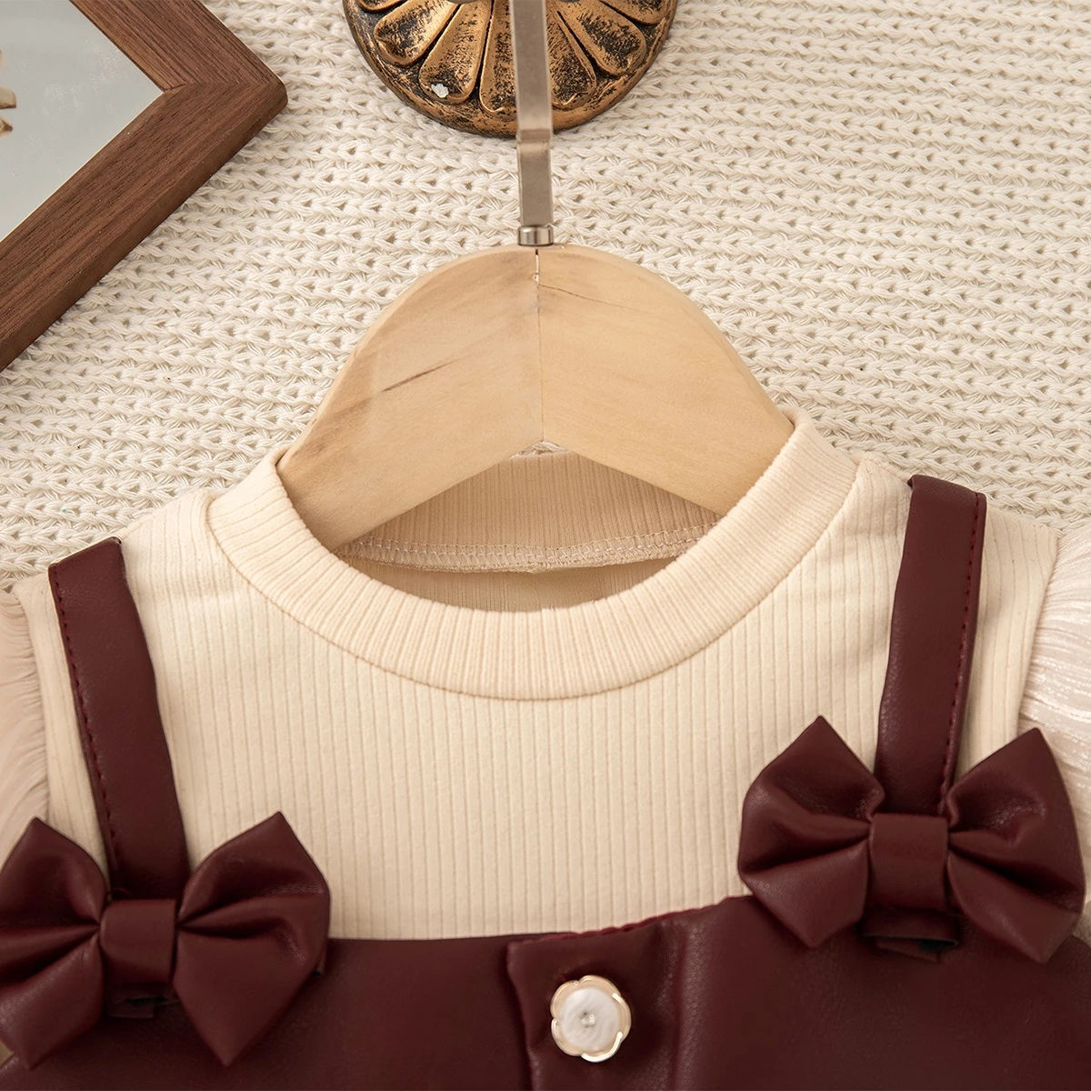 فستان الأميرة الجديد للفتيات الصغيرات من الشيفون الأحمر للربيع والخريف، ملابس أطفال بفيونكة حلوة للأطفال من عمر 6 أشهر إلى 3 سنوات #3