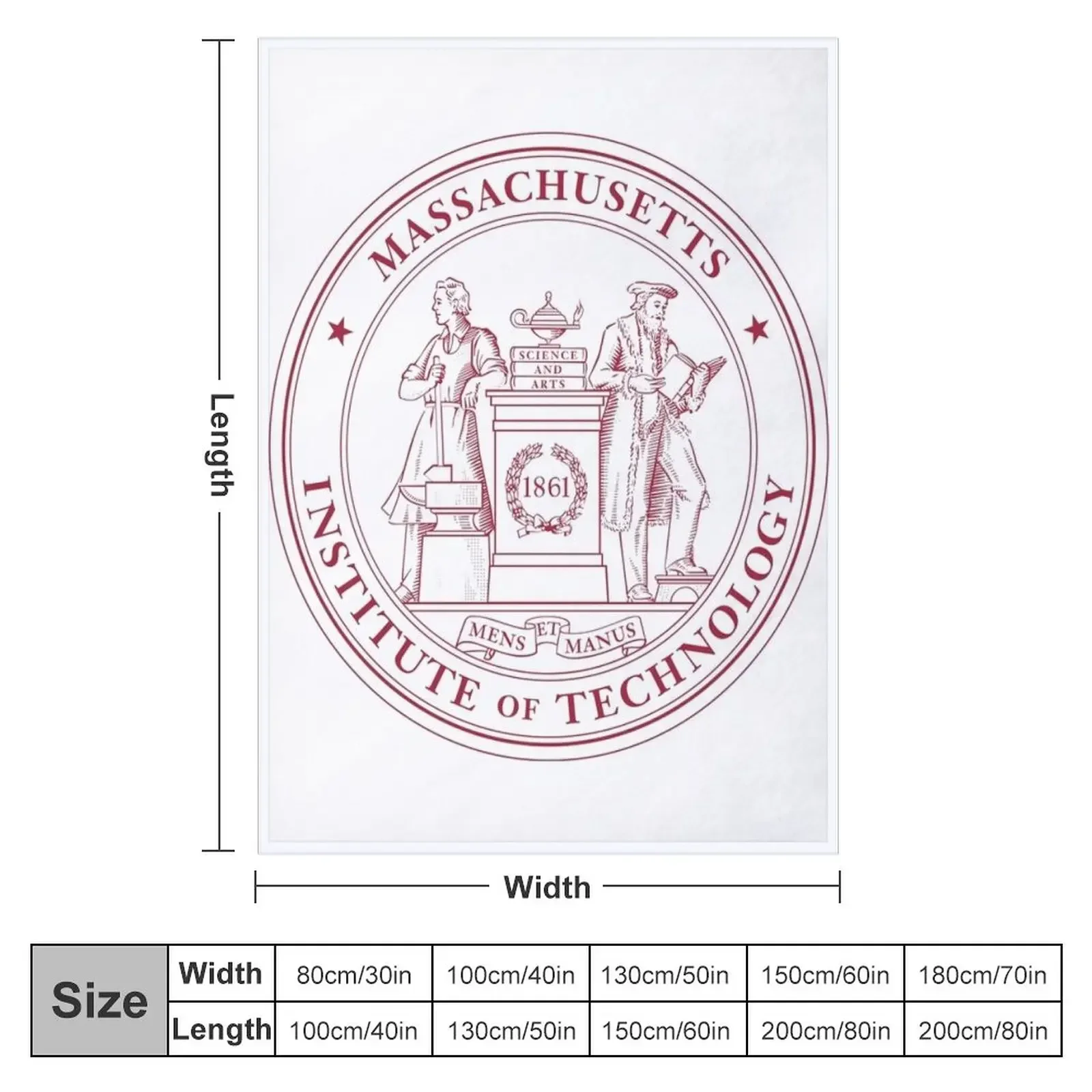 MIT T-shirt Throw Blanket Plush Sofas Blankets