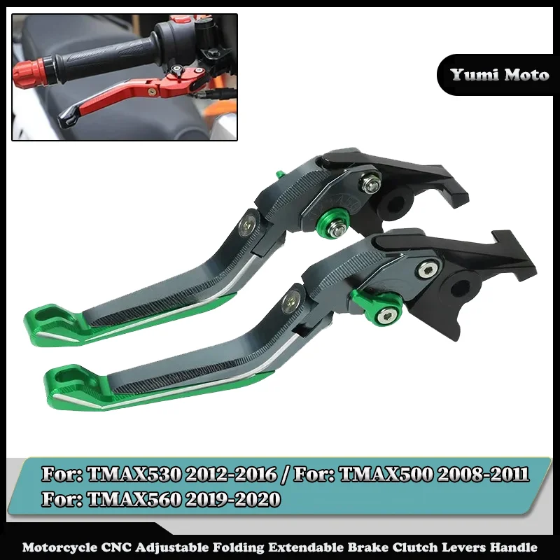 

NEW Motorcycle Folding Adjustable Brake Clutch Levers Handlebar Grips Motorcycle Parts For YAMAHA TMAX530 / TMAX500 / TMAX560