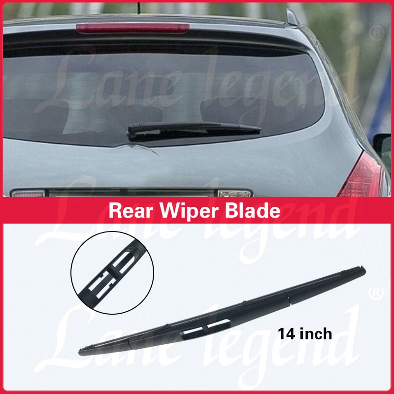 Pára-brisas traseiro para Nissan Murano Z50, 14 "pára-brisas, janela limpa, acessórios do carro, 2004-2008, 2007, 2006