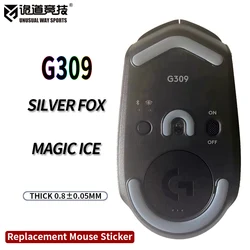 UnusualWaySports Mouse Skates Feet G309 Cambered Surface PTFE Anti Collapse Multilayer Magic Ice Silver Fox