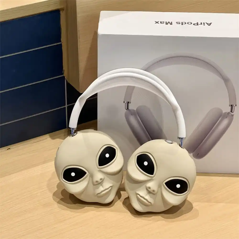 3D Cute Cartoon Funny Alien Earphone Protective Case for AirPods MAX Hot Sale Soft Silicone Anti-fall Protect Cover