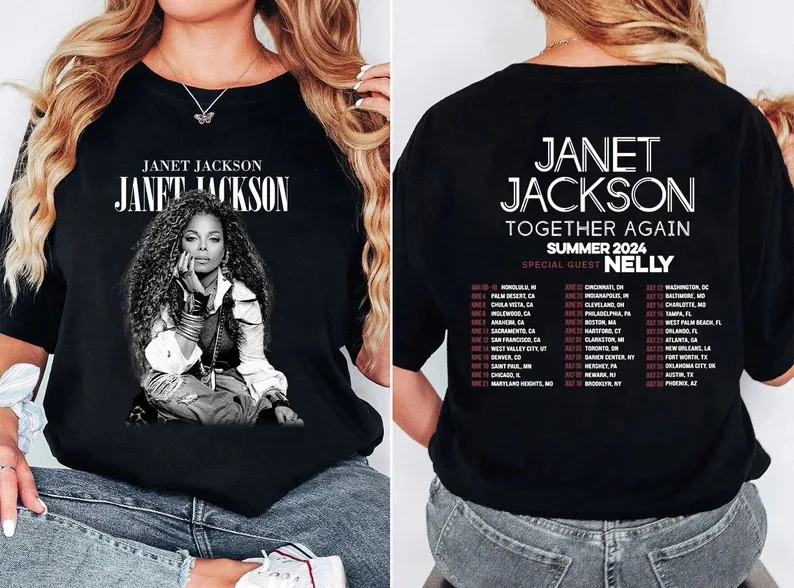 Janet Jackson Together Again 2024 Tour Shirt