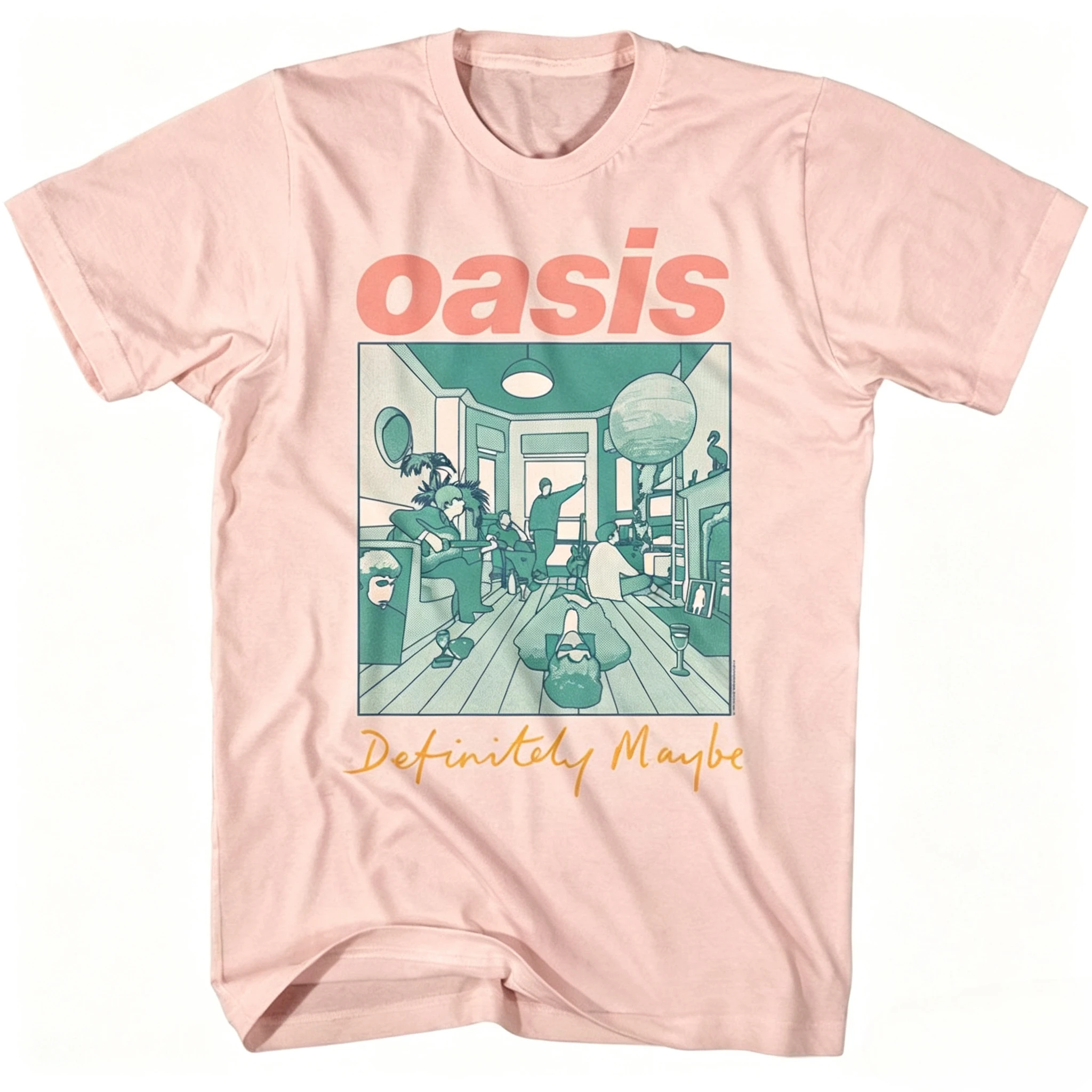 Oasis T‑Shirt Unisex Short‑Sleeve Casual Top 90s Britpop Fan Tee Street‑Style Wear For Rock Music Enthusiasts