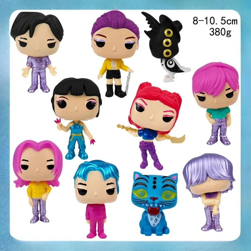 

10pcs Kpop Demon Hunters Figure Pvc Model Anime Figurine Collection Statue Desk Decoration Dolls Children Toys Halloween Gifts