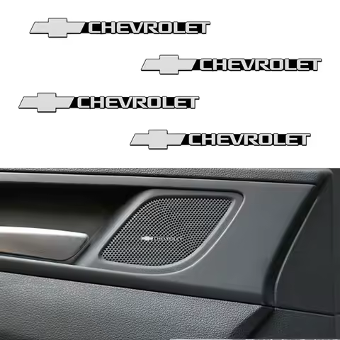 3D Aluminum Car Audio Speaker Decorate Badge Sticker Auto Accessorie For Chevrolet Cruze Sail Onix Corsa Aveo Sonic Spark S10