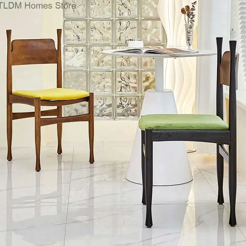 

Vintage Mid Century Dining Chairs Modren Trendy Kawaii Ergonomic Dining Chairs Minimalist Wood Chaise Bois Home Furniture