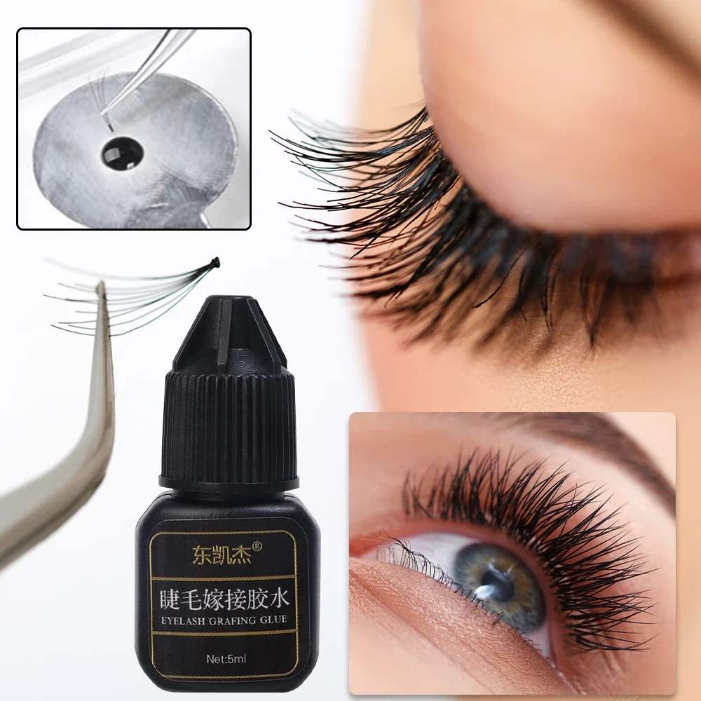 Strong Eyelash Glue Extension Makeup 5ml Quick Drying Semi-Permanent Lash Glue for Grafting False Eyelash Waterproof Adhesive