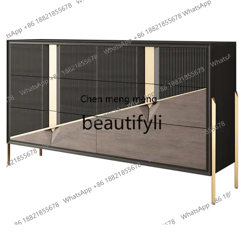 

GLight luxury chest, bedroom storage, storage, decorative cabinet, American entrance partition chest