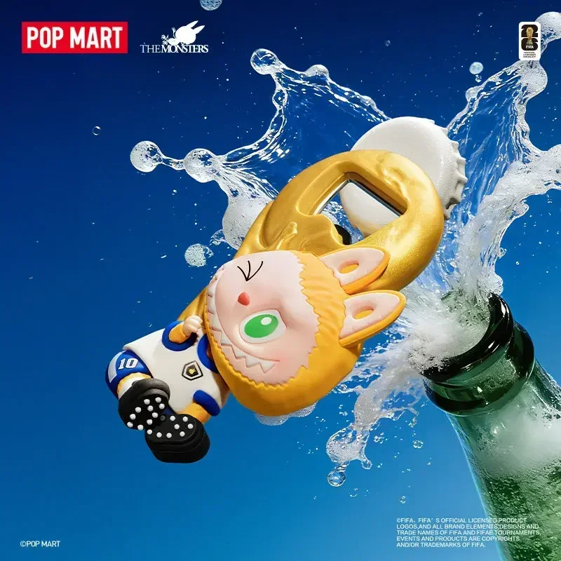 POP MART LABUBU THE MONSTERS FIFA Series Bottle Opener Fridge Magnet Mystery Box Genuine Blind Box Guess Toys Bag Ornament view 2