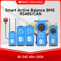 Daly BMS Smart Lifepo4 8S BMS Wifi Active Balancer 1A Current BMS 4S 12V 16S 48V Bluetooth 40A 60A 80A 100A 150A 200A Li-ion CAN